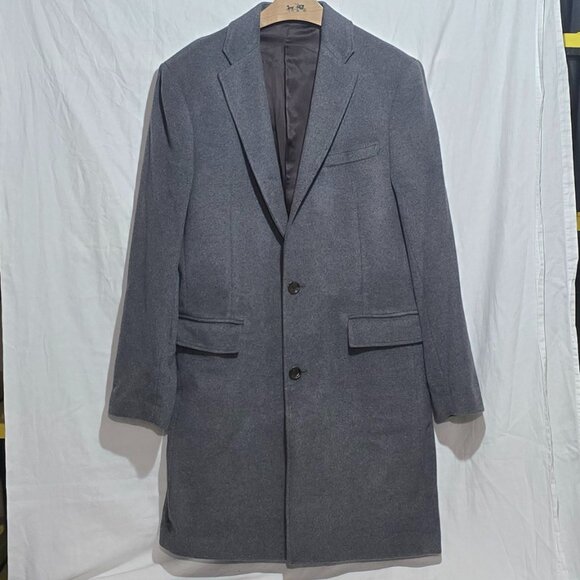 J. Crew Ludlow Topcoat Style #BB121 Wool Cashmere - Gray - Sz 40L